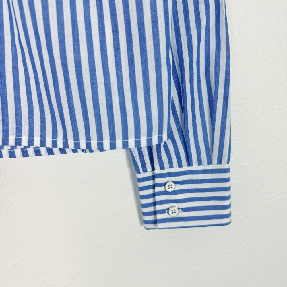 CAbi 6085 Prep School Blue Stripe Button Up Shirt Size XS EUC! - Picture 9 of 13